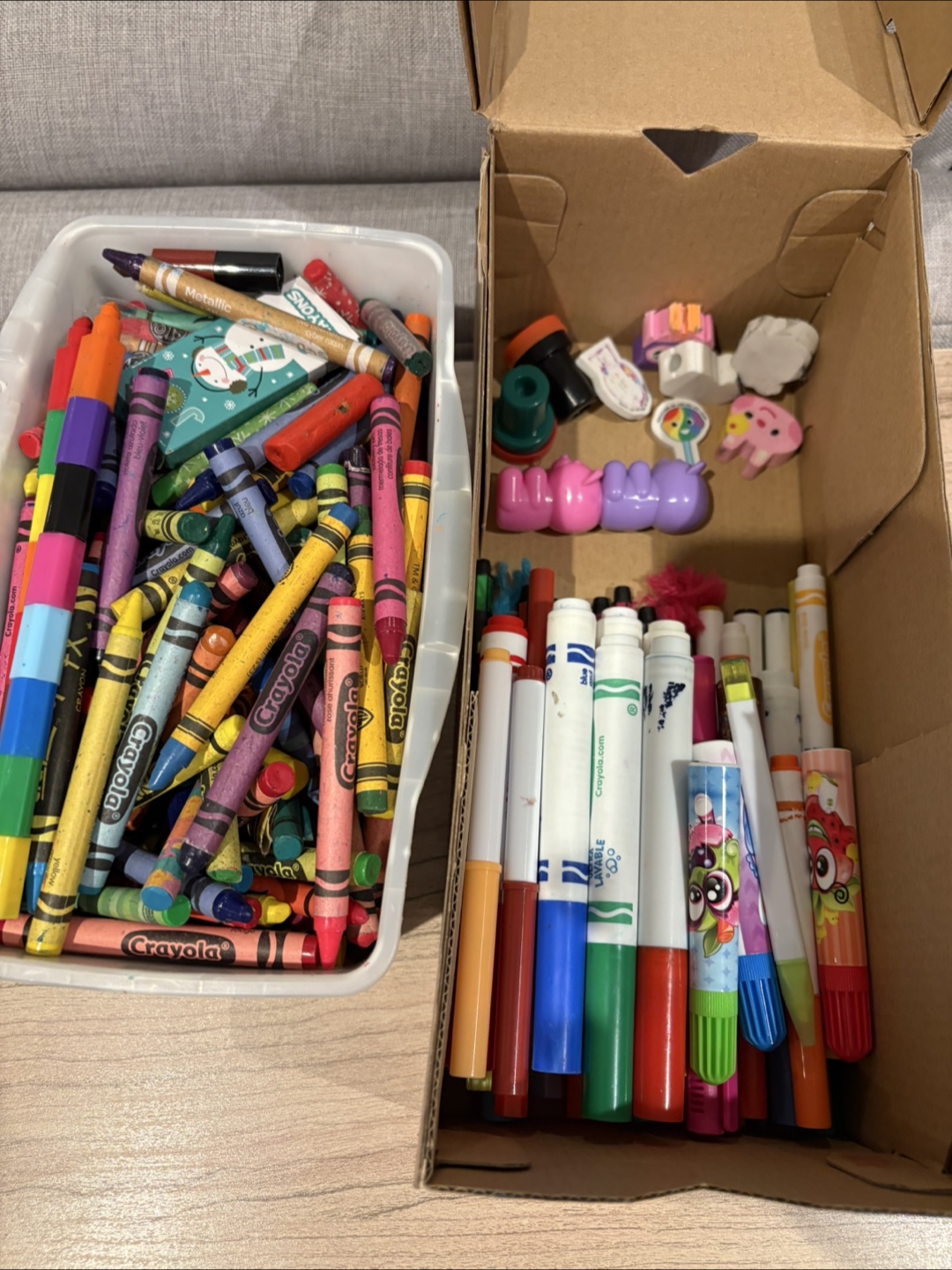 Free craft supplies, crayons and markers