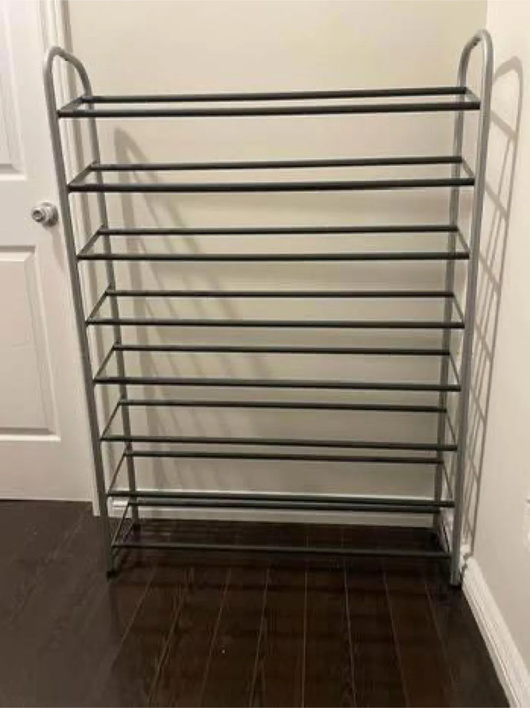 Silver Metal 10-Tier Shoe Rack thumbnail