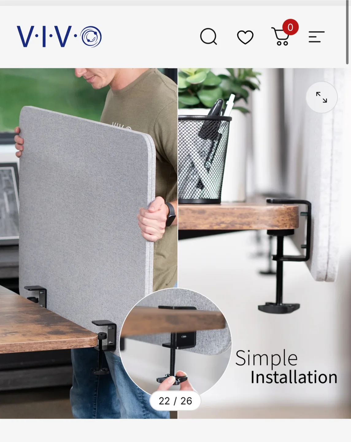 VIVO Desk Privacy Panel X 2 image indicator(3)