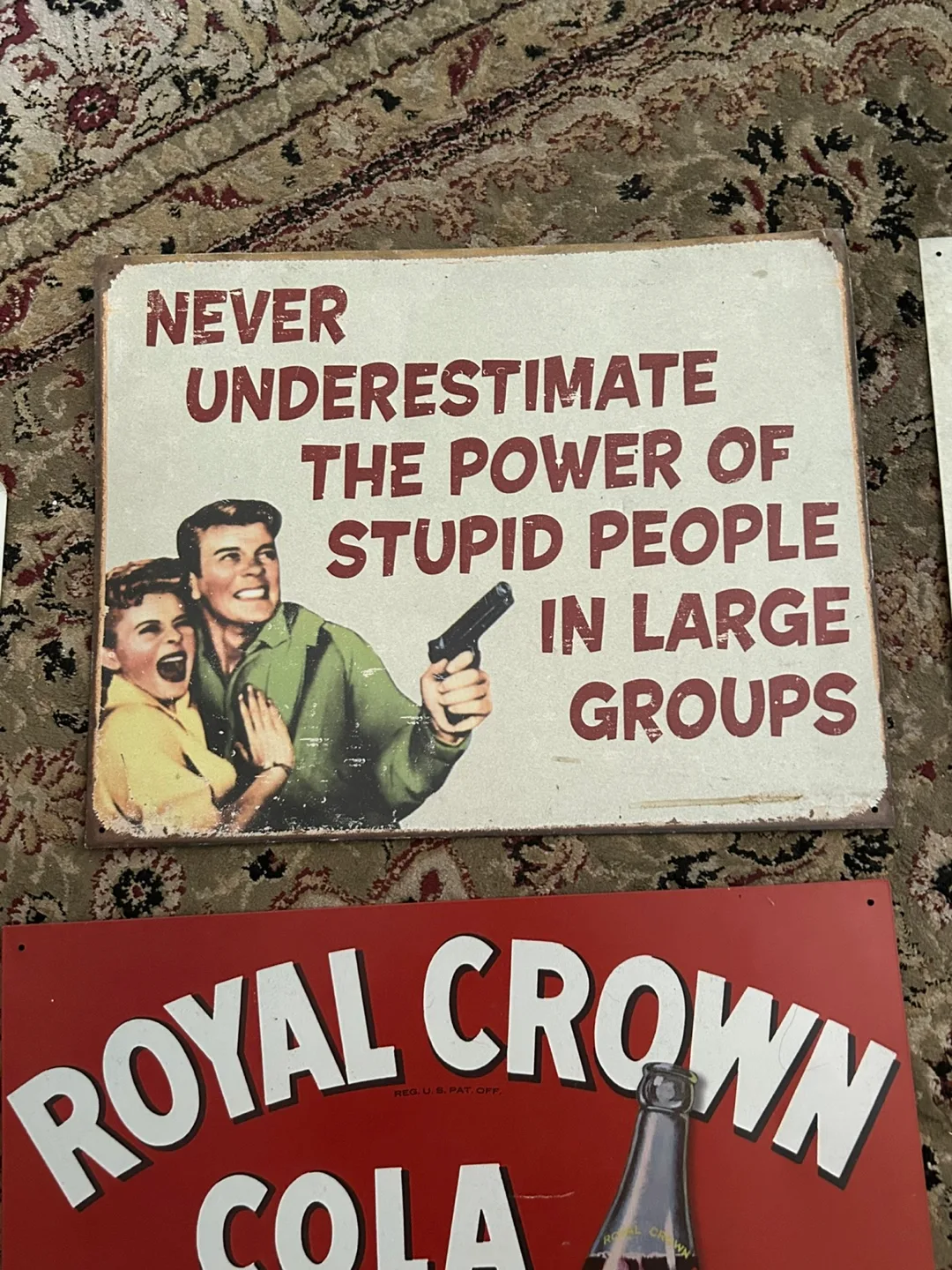 Vintage Style Metal Signs - Coca Cola, Royal Crown, Wine image indicator(2)