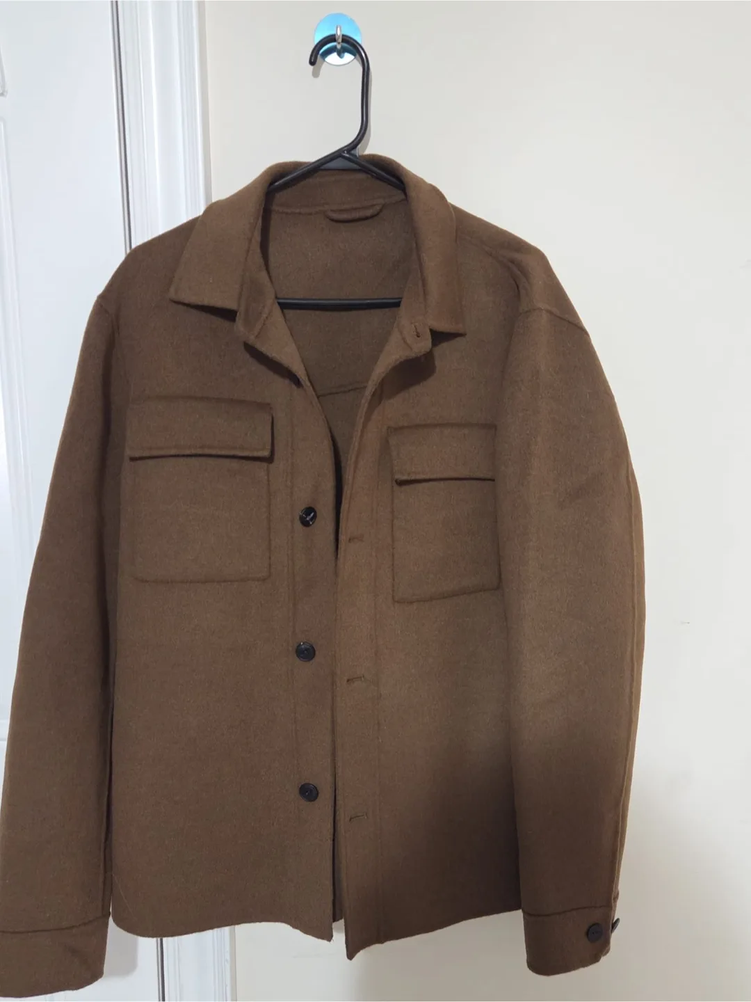 Brown Wool Blend Overshirt thumbnail