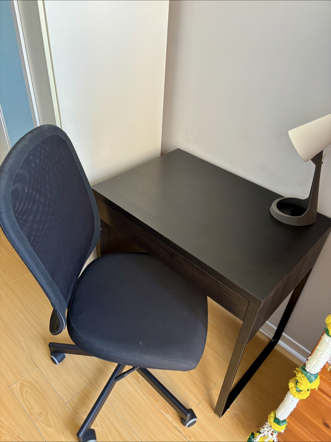 Set of TWO IKEA MICKE Desk and one FLINTAN Chair