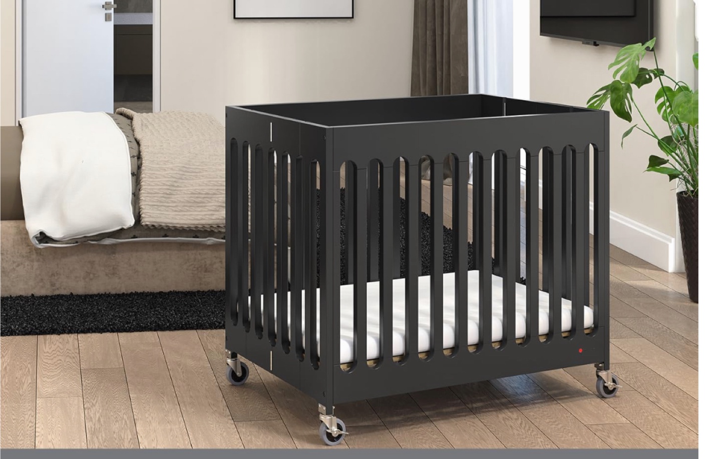 Bloom Alma Mini Crib - Graphite