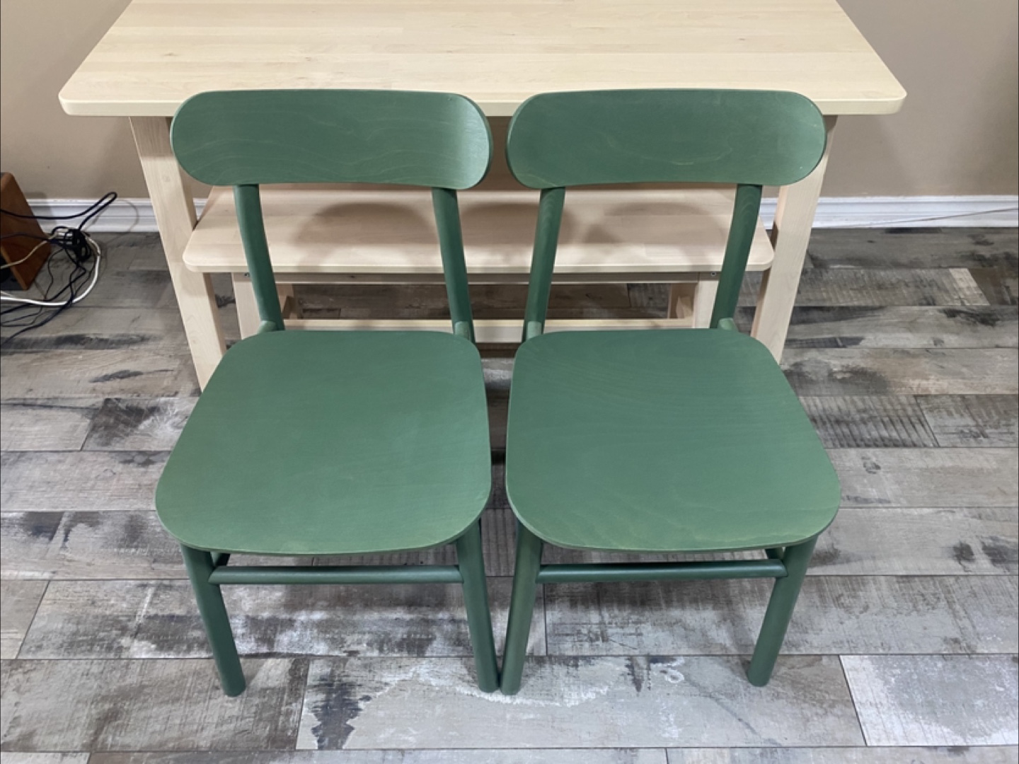 IKEA RÖNNINGE Green Chairs