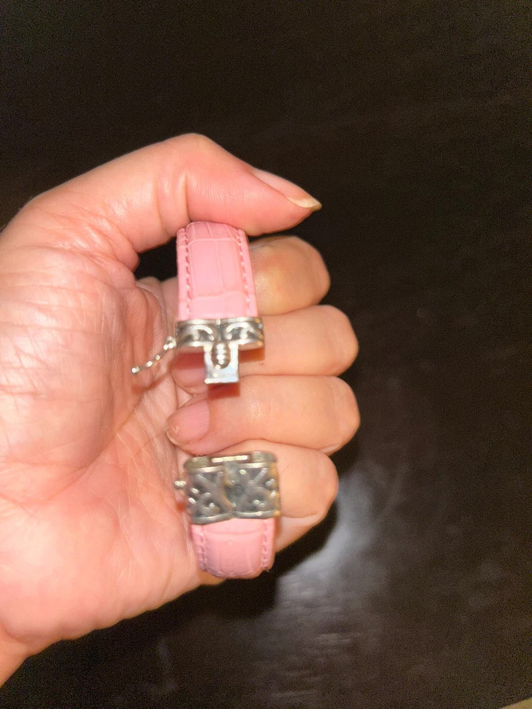 Pink Leather & Pearl Bracelet - photo 4