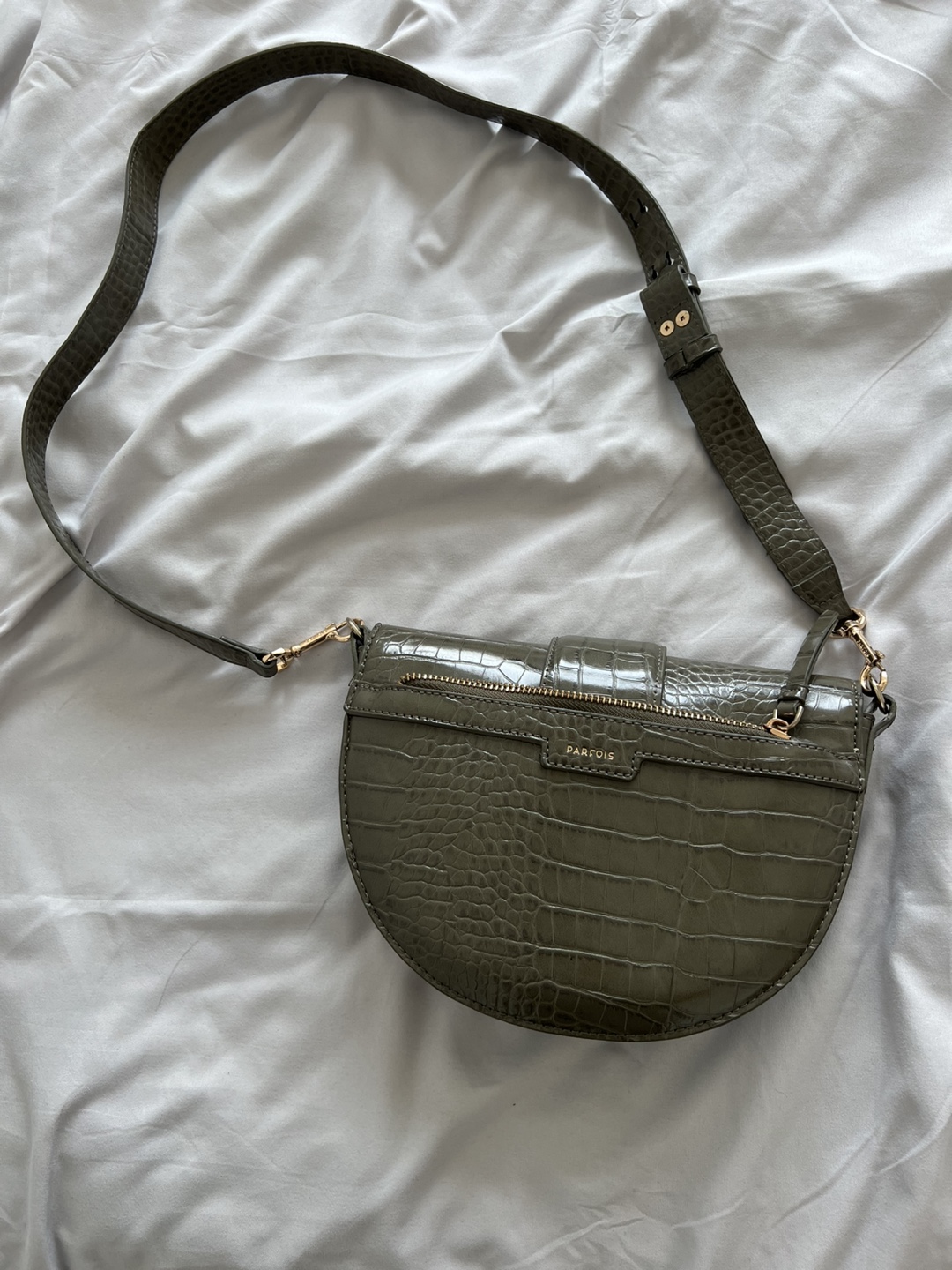 Parfois Green Croc Embossed Shoulder Bag - photo 2