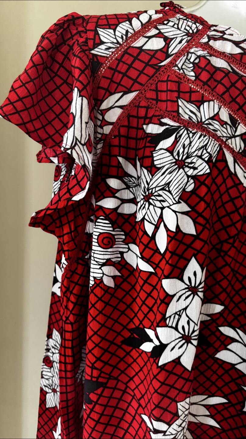 Red Floral Print Top size 1x - photo 3