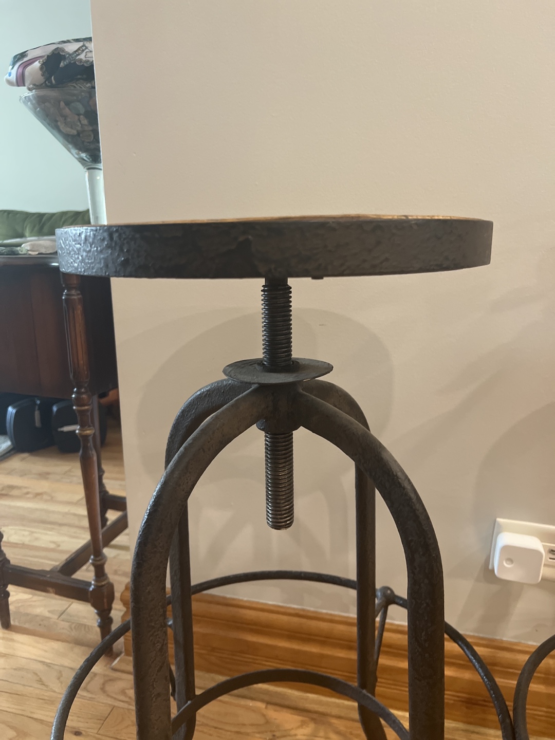 Set of 2 Restoration Hardware Adjustable Height Bar Stools - photo 3