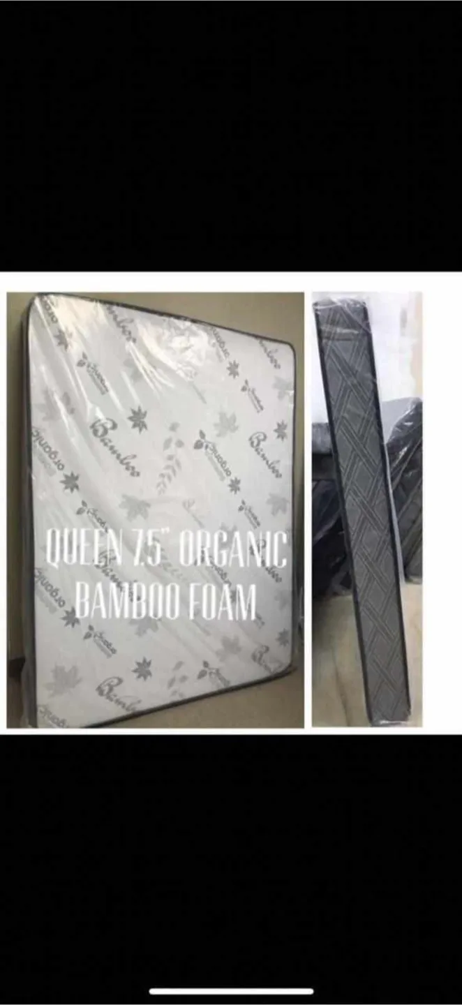 Queen 7.5" Organic Bamboo Foam Mattress