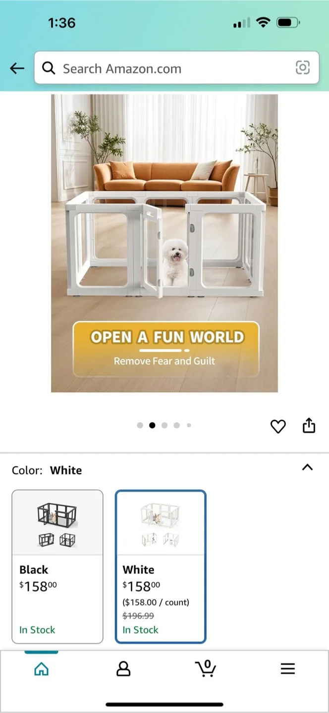 Gardner Pet Acrylic Dog Playpen - White - Brand New ‼️ thumbnail