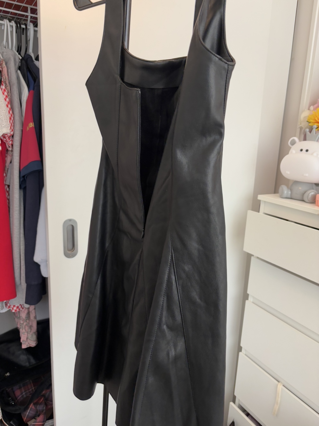 Forever 21 Black Faux Leather Dress - Size S - photo 2