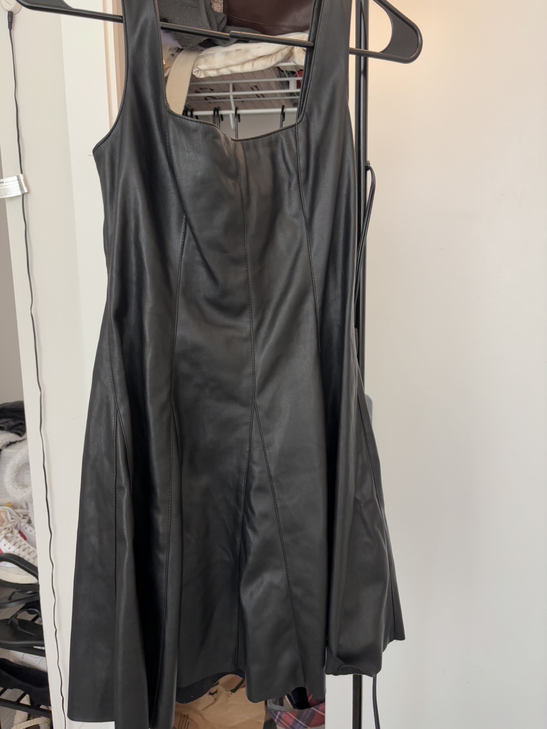 Forever 21 Black Faux Leather Dress - Size S