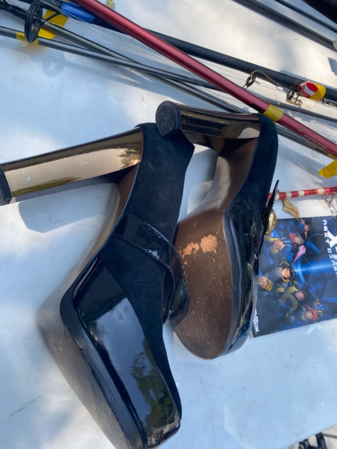 Coach Black Suede Heels size 8 image indicator(3)