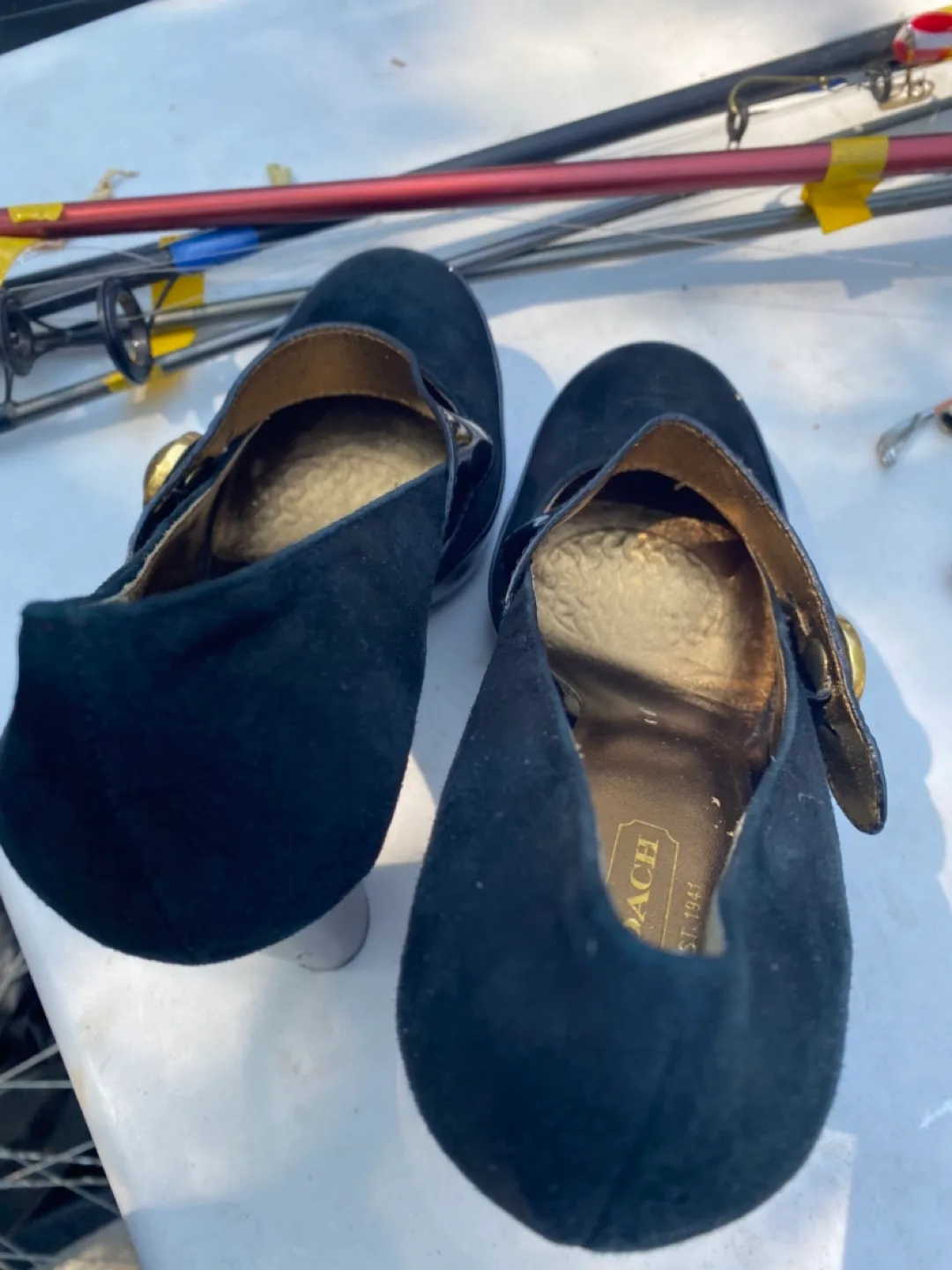 Coach Black Suede Heels size 8 image indicator(2)