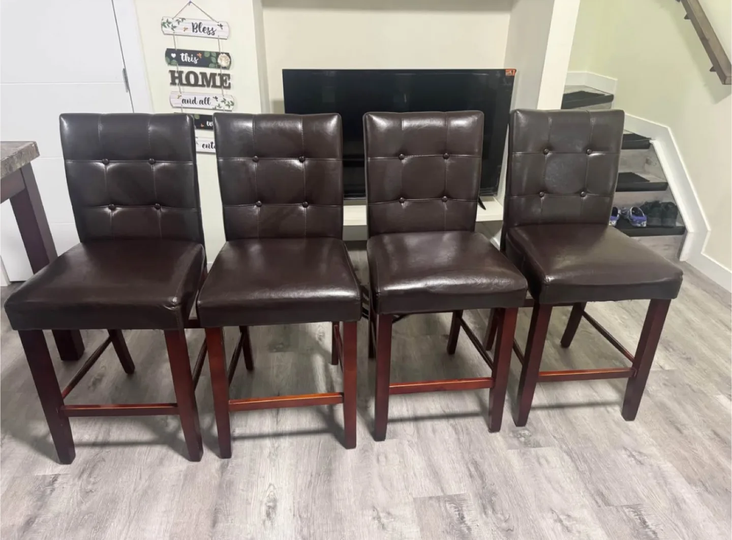 Dining Table Set with 4 Chairs