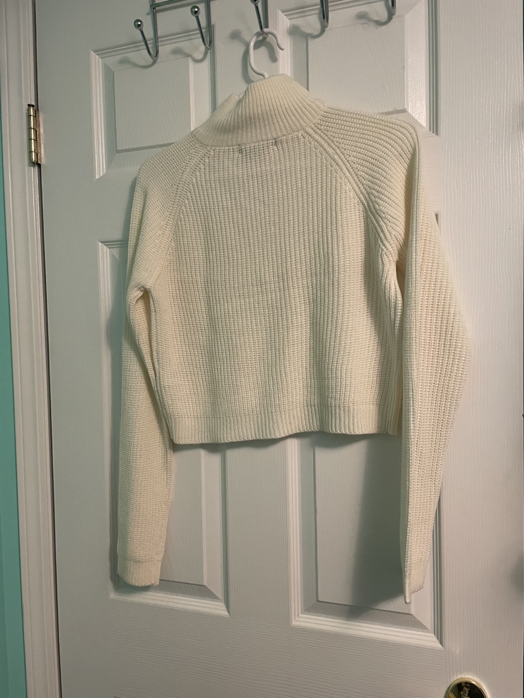 Forever 21 White Knit Half-Zip Sweater - photo 2