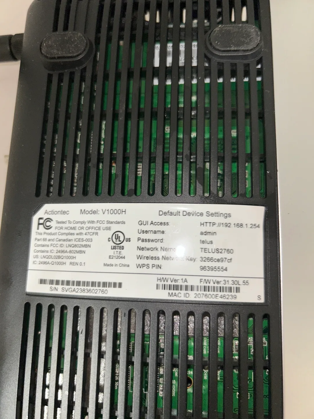 Actiontec V1000H Wireless Router image indicator(2)