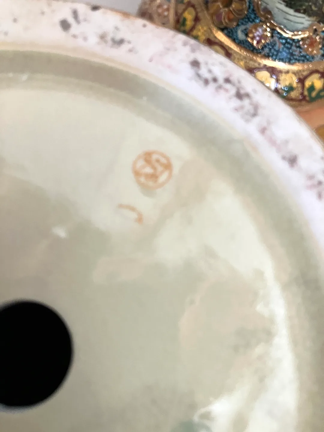 Pair of satsuma 14” vase gold hand painted ox image indicator(7)