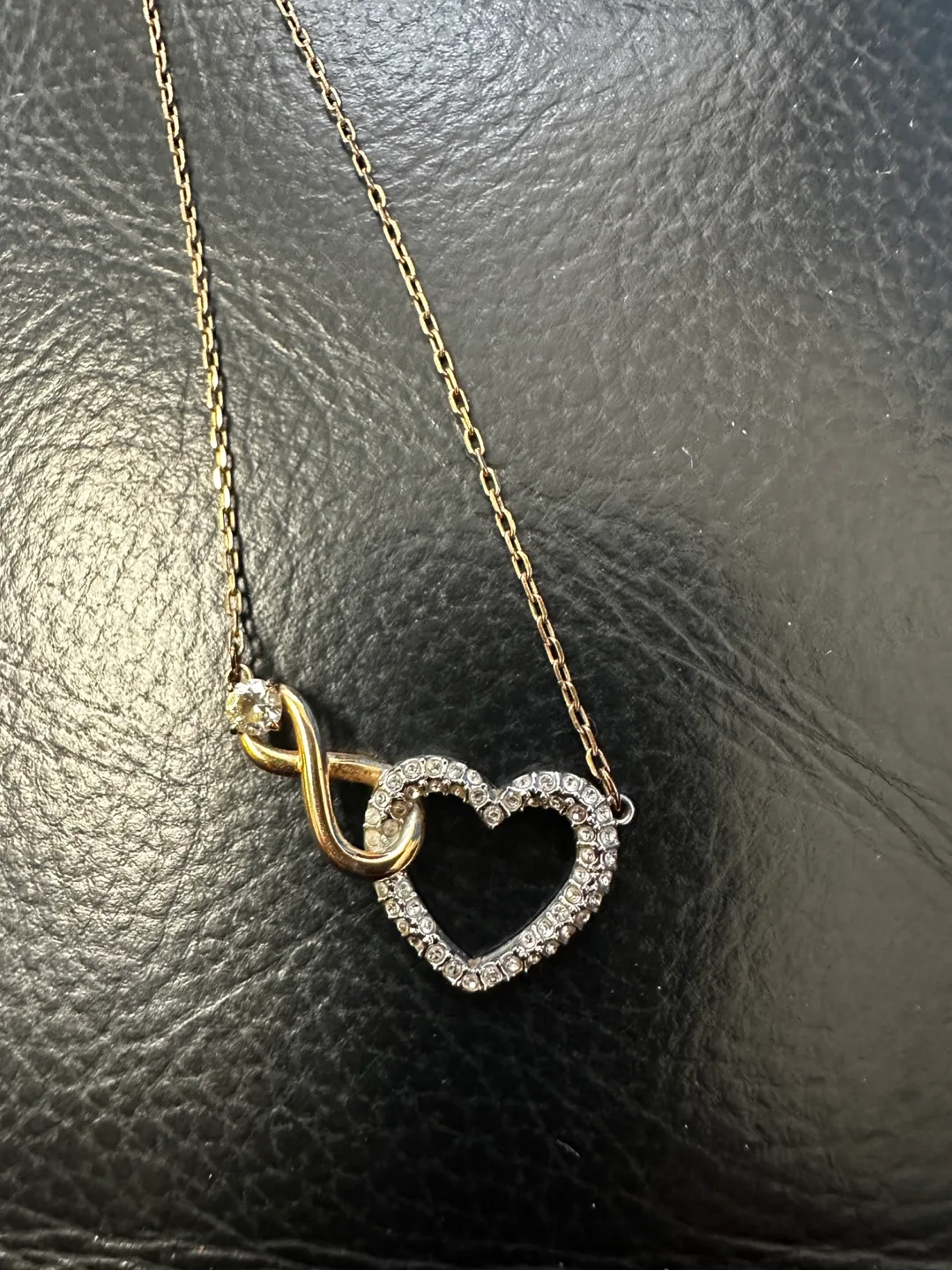 Heart & Infinity Gold Tone Necklace image indicator(2)