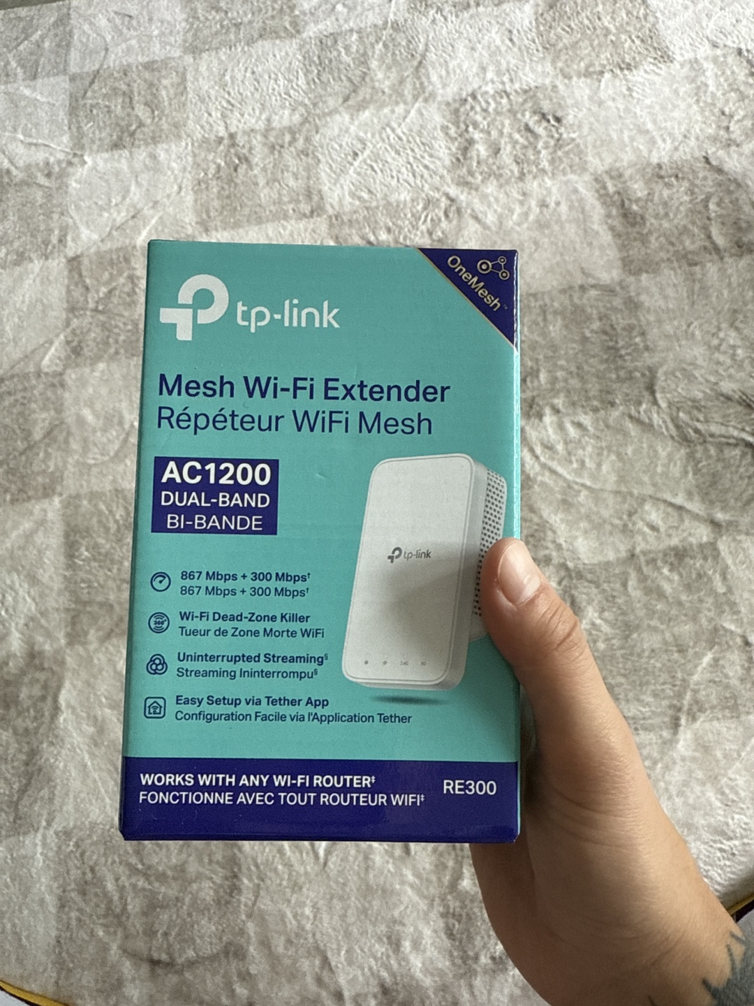 TP-Link RE300 AC1200 Mesh Wi-Fi Extender - New