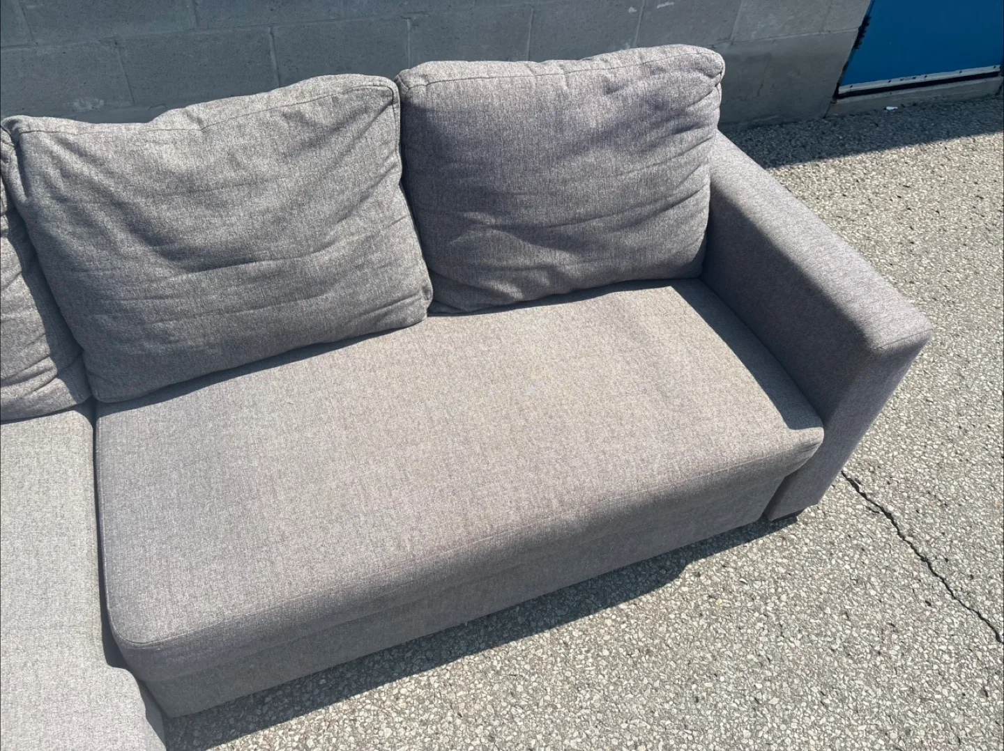 FREE DELIVERY✅• GREY PULL OUT BED SECTIONAL COUCH w/ STORAGE image indicator(7)