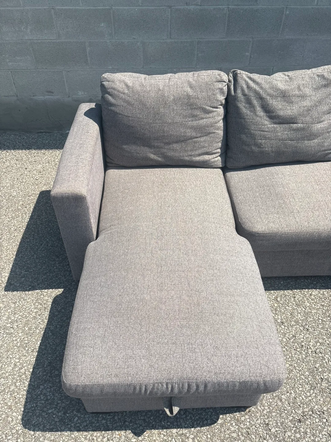 FREE DELIVERY✅• GREY PULL OUT BED SECTIONAL COUCH w/ STORAGE image indicator(6)