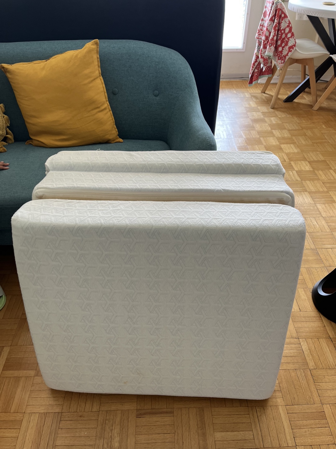 Folding Mattress - 30" x 75" x 5" - White