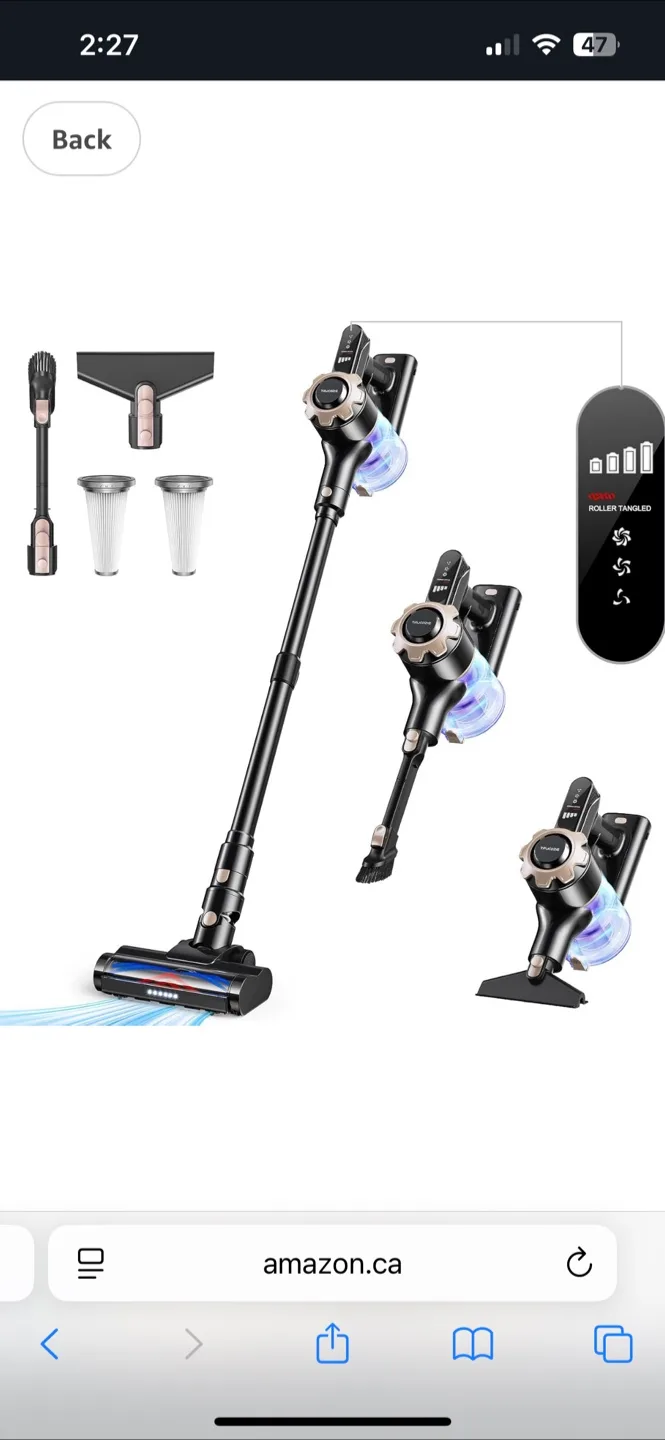 New Trucozie T550 Cordless Vacuum Cleaner - Black thumbnail
