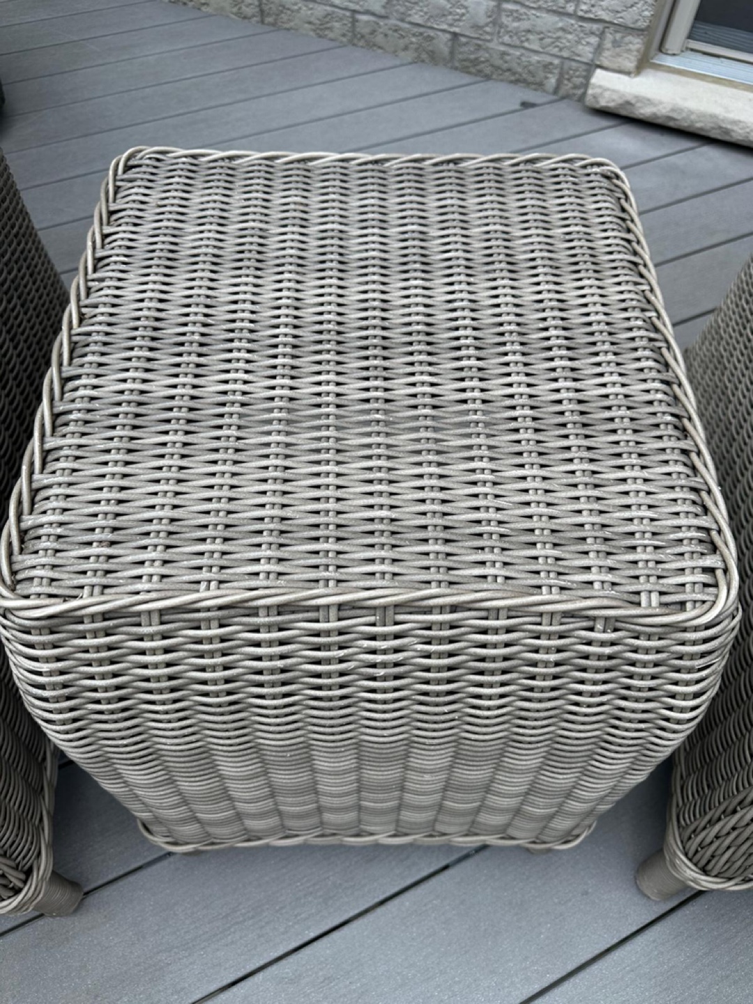 Wicker Patio Set - 2 Chairs, Ottomans & Table - photo 5