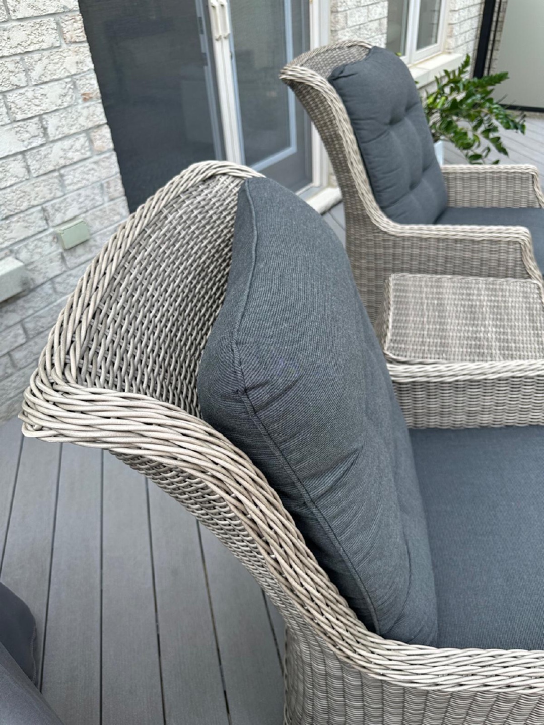 Wicker Patio Set - 2 Chairs, Ottomans & Table - photo 4