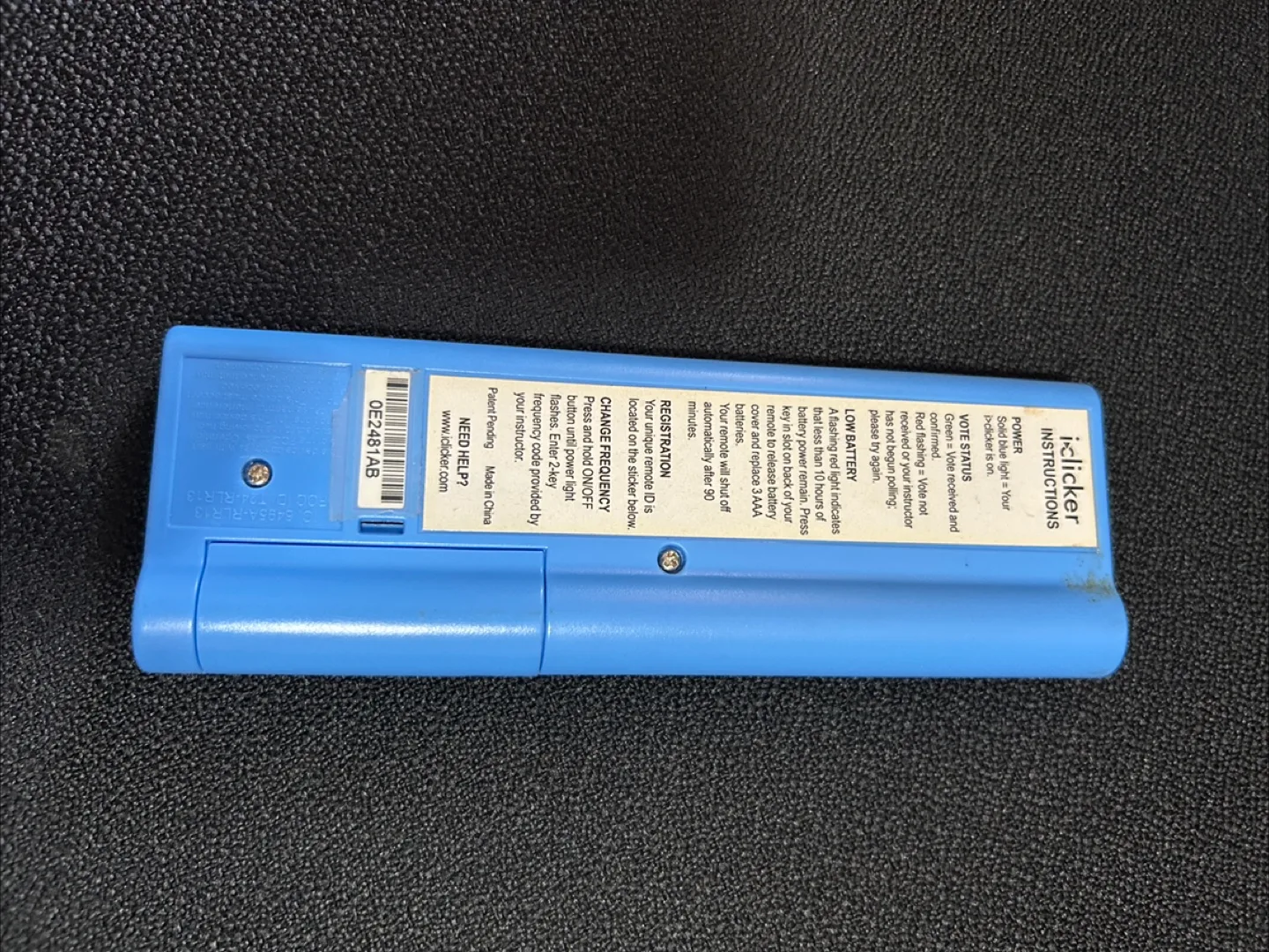 i-clicker Student Response Remote image indicator(3)