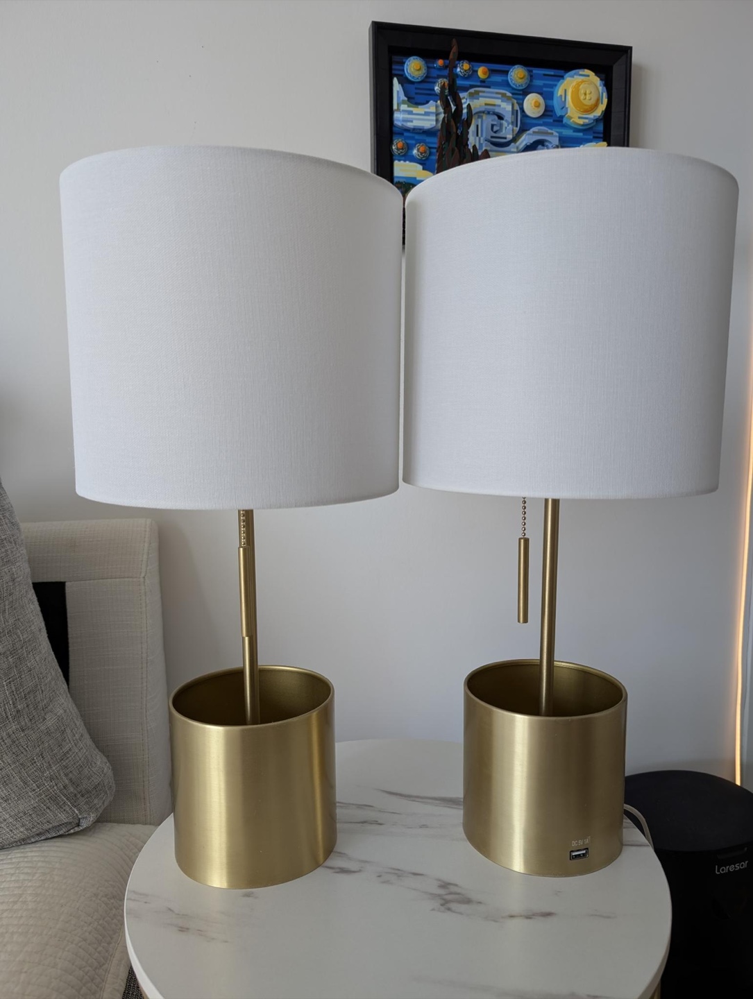 Globe Electric Brass Table Lamps - Set of 2