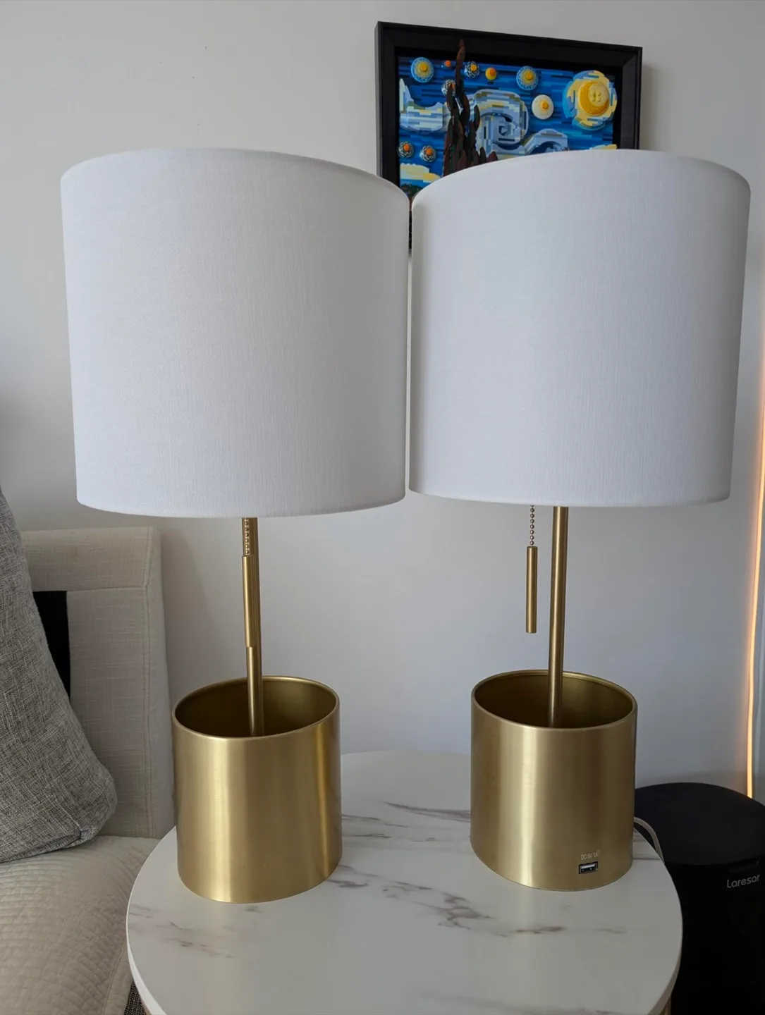 Globe Electric Brass Table Lamps - Set of 2 thumbnail