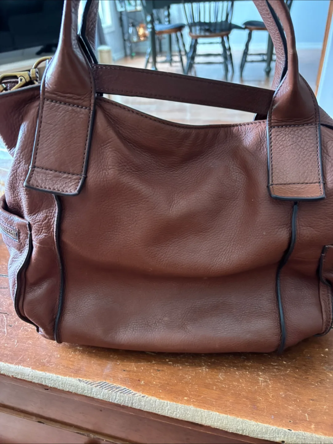 Fossil Brown Leather Handbag image indicator(6)