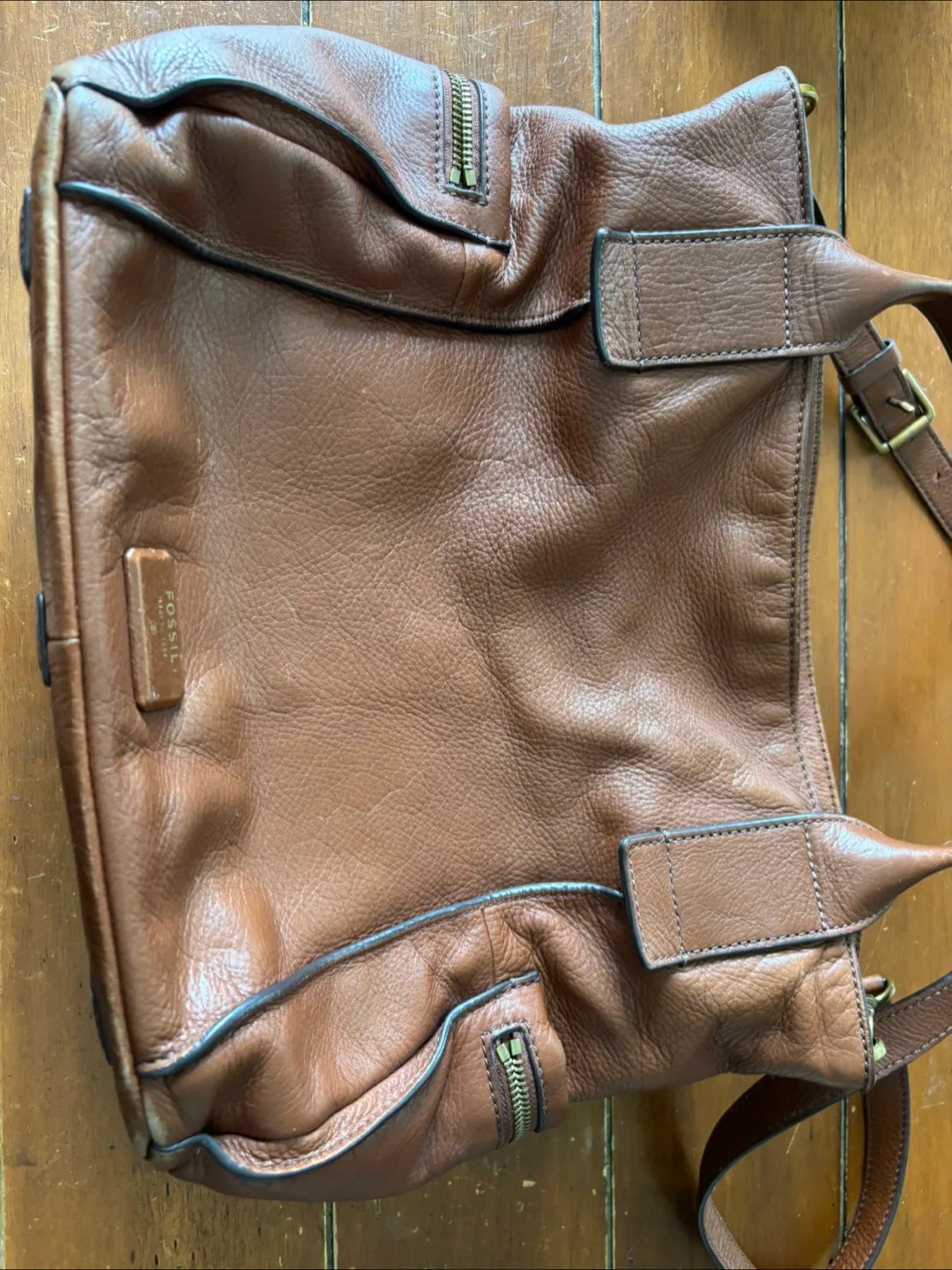 Fossil Brown Leather Handbag image indicator(2)