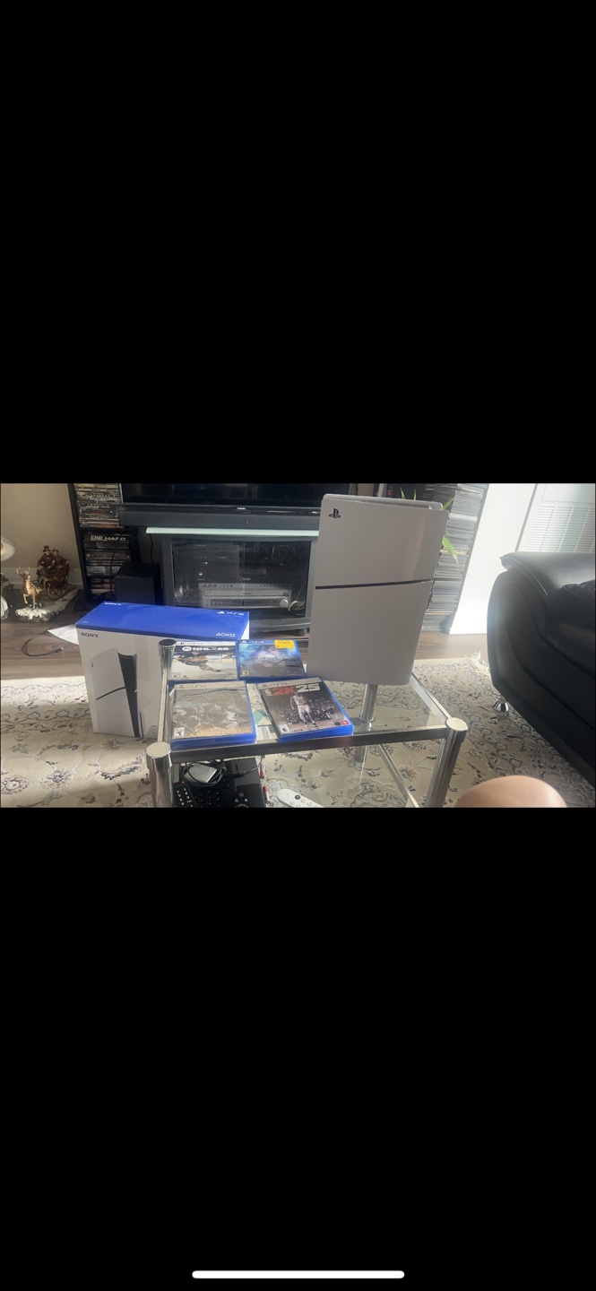 PlayStation 5 console with games