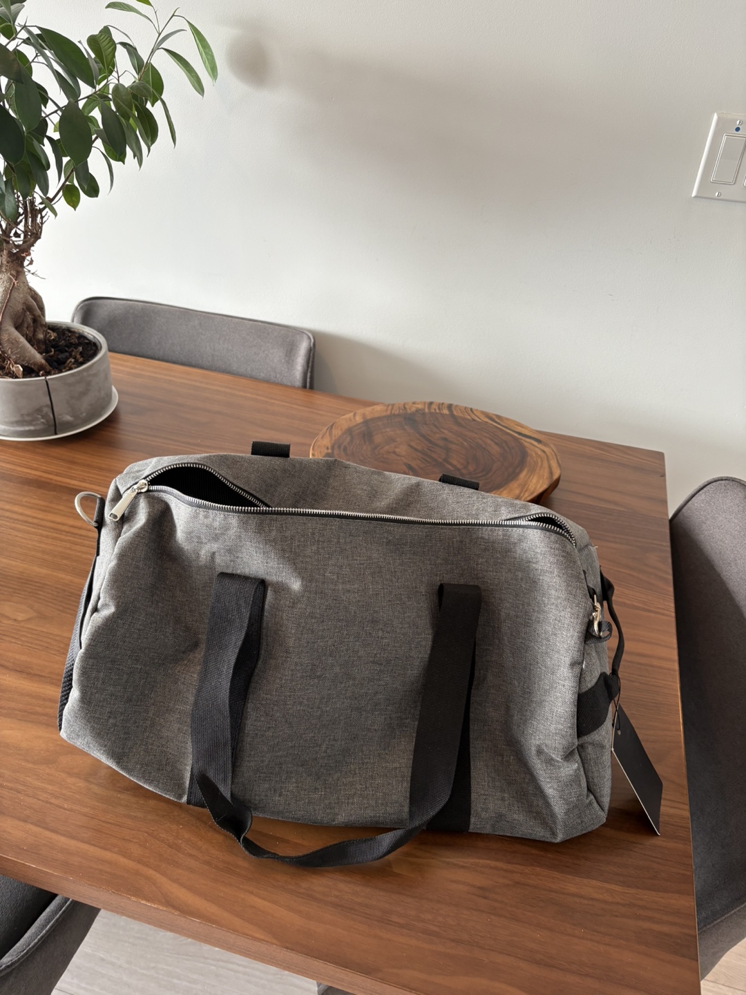 Gray Duffel Bag