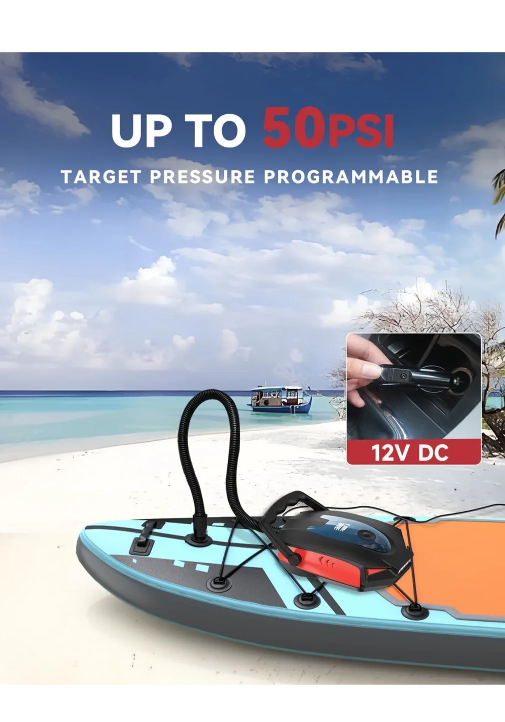 ZFOX 50PSI Paddle Board Pump - Dual Motor SUP Pump image indicator(2)