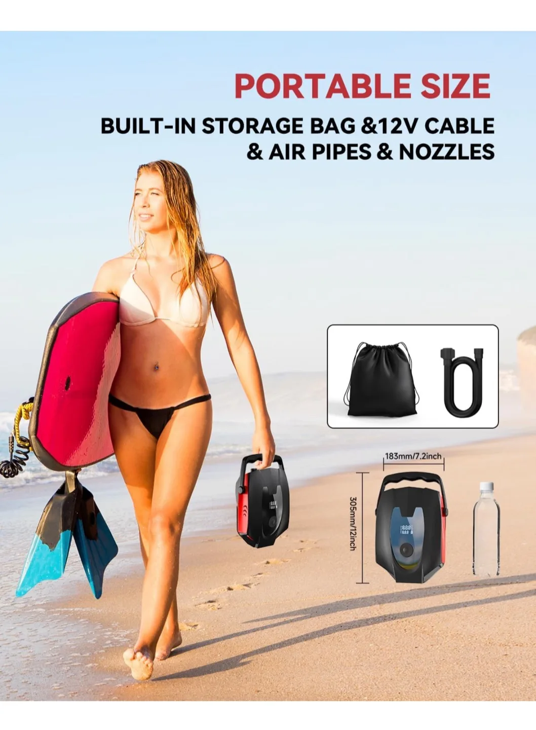 ZFOX 50PSI Paddle Board Pump - Dual Motor SUP Pump image indicator(7)