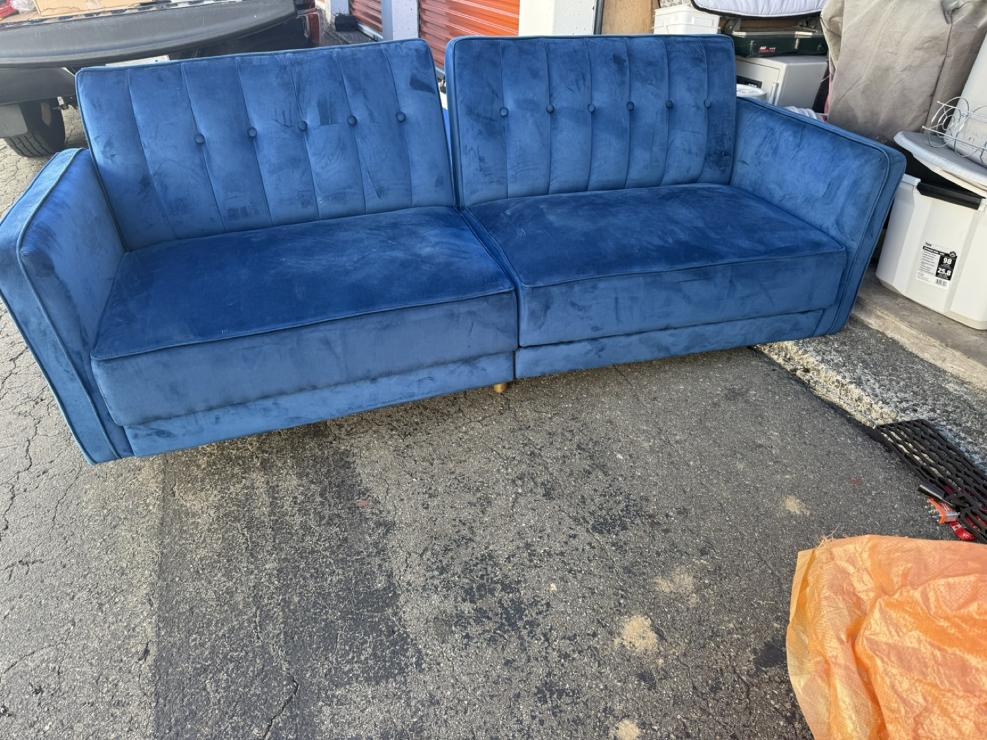 Blue Velvet Sofa - photo 2