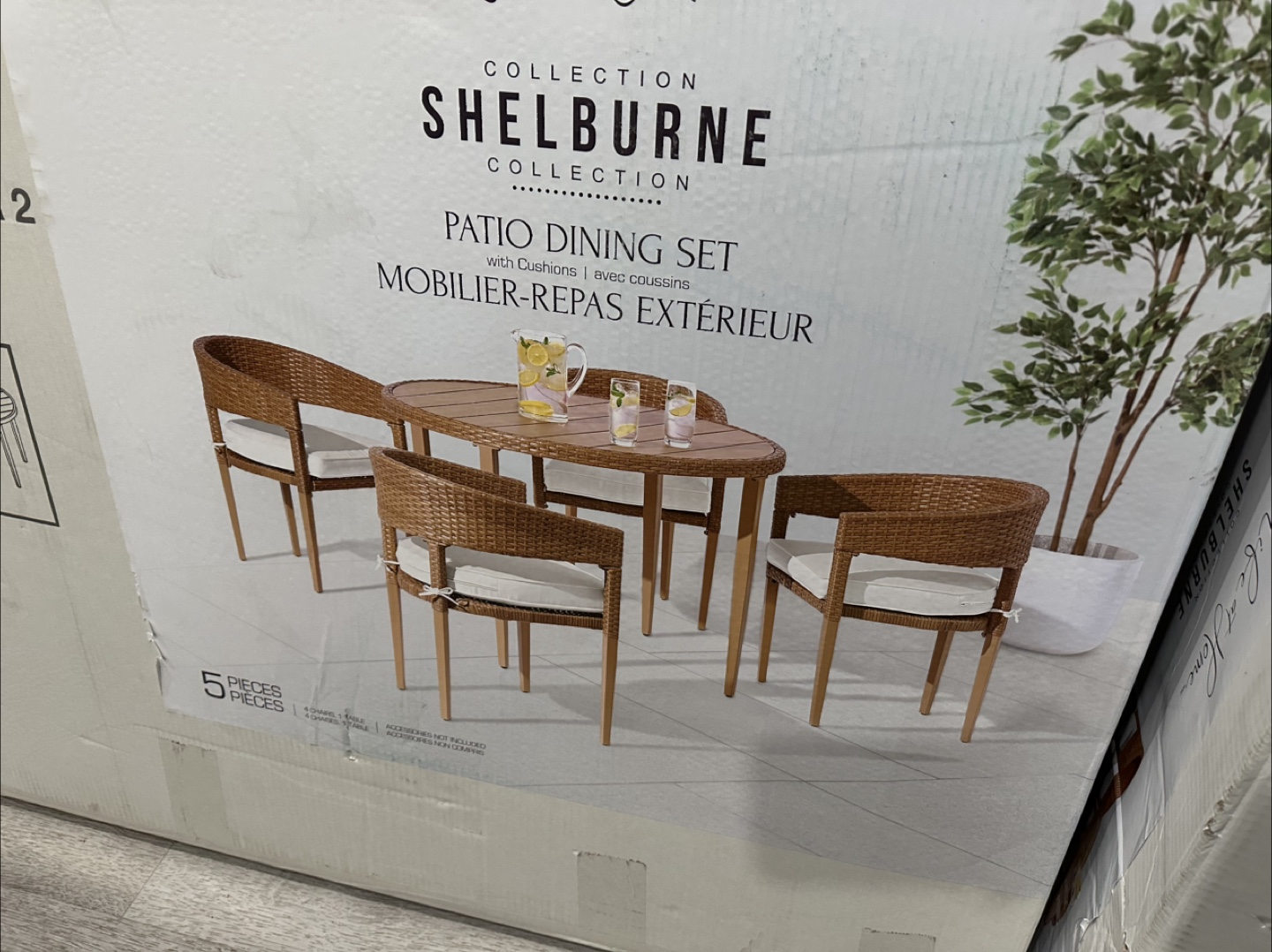 Shelburne Collection Patio Dining Set - 5 Piece
