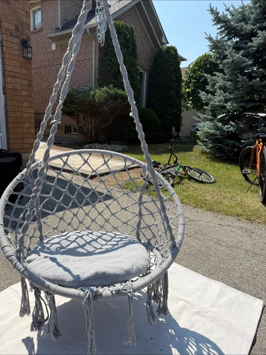 Bungalow Rose Jeileen Hammock Chair - Grey thumbnail