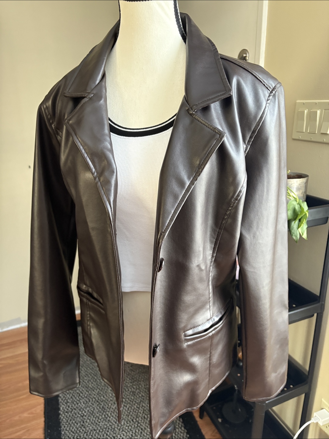 GA Milano Brown Leather Blazer - photo 2