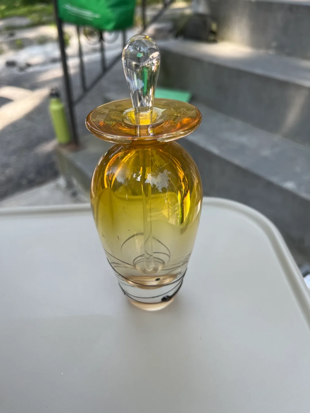 Yellow Glass Perfume Bottle thumbnail