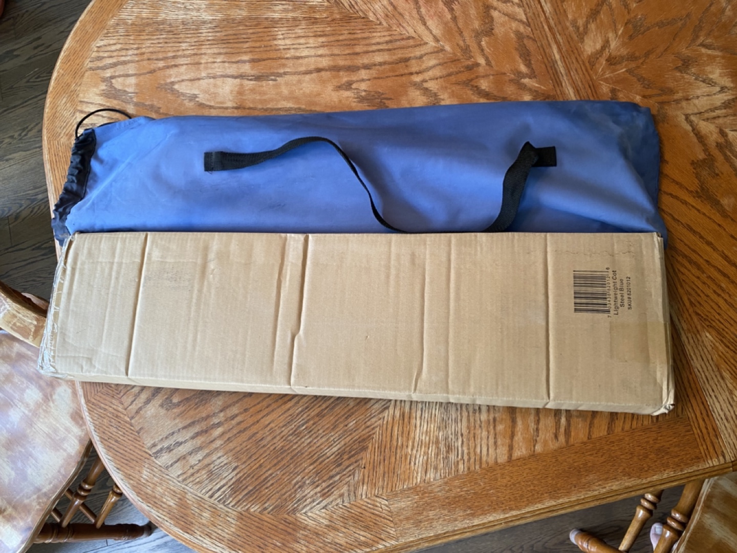 Two (2)Lightweight Sleeping and Camping Cots - Steel Blue