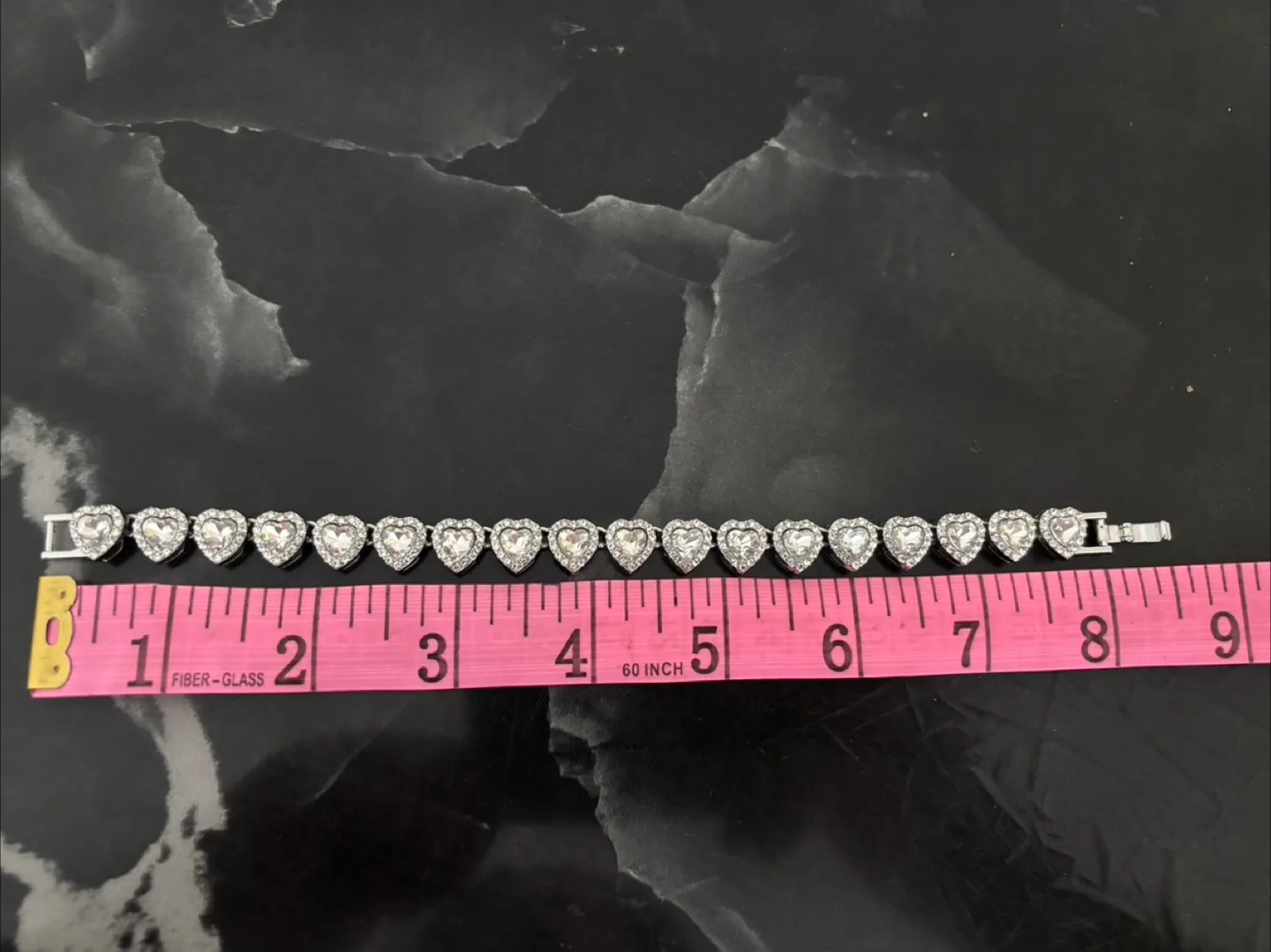 Heart Rhinestone Tennis Bracelet image indicator(4)