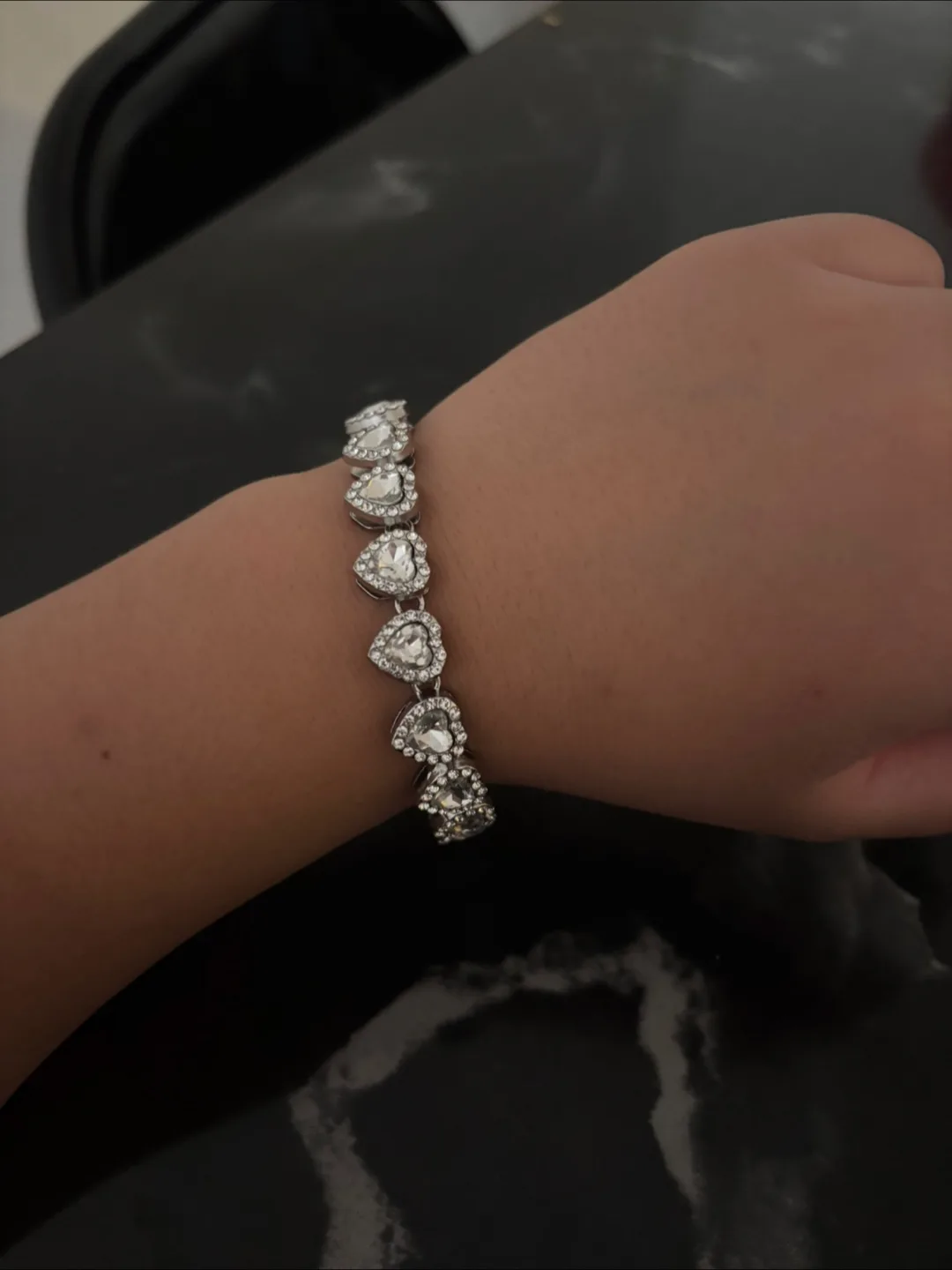 Heart Rhinestone Tennis Bracelet image indicator(3)