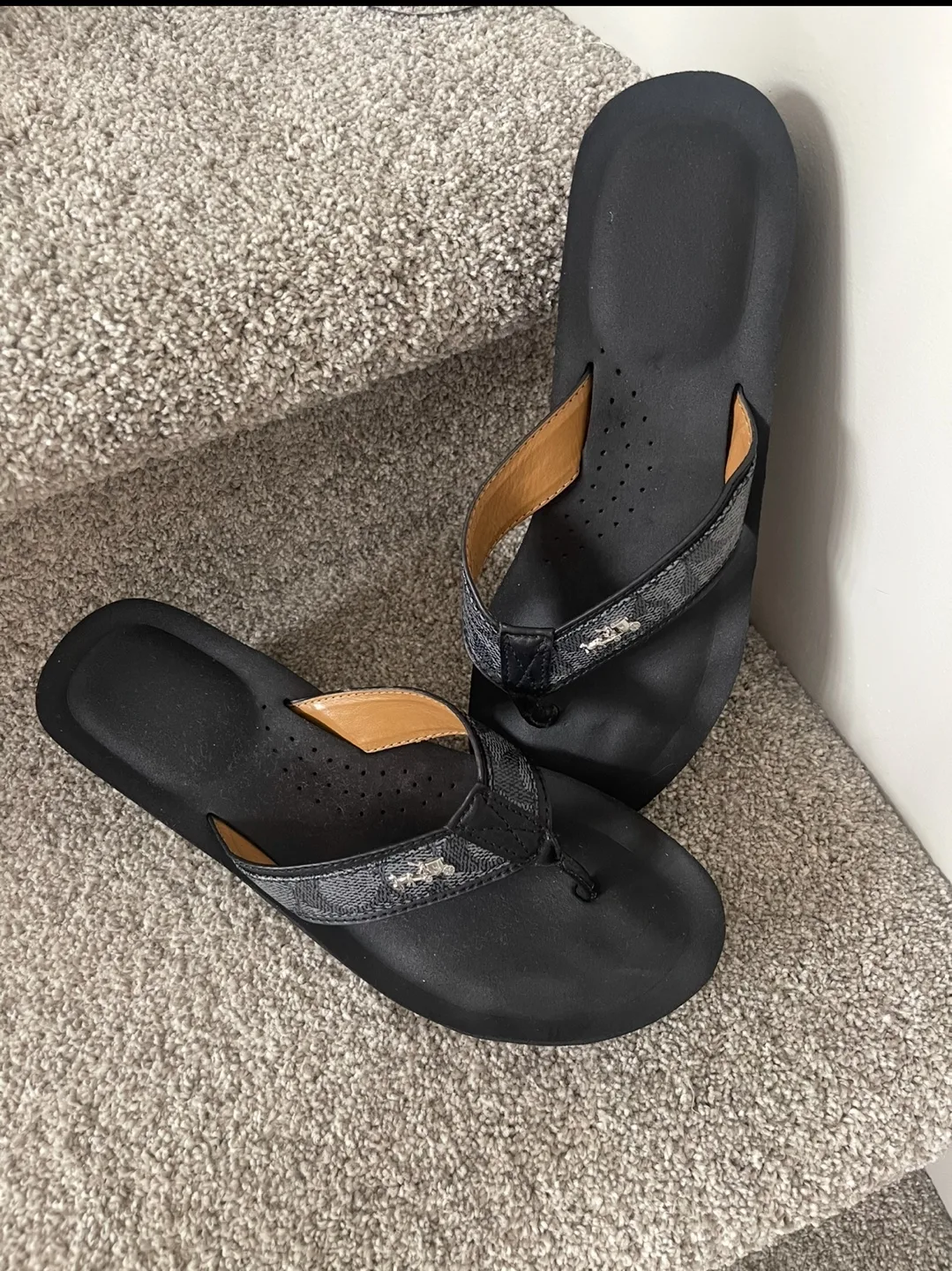 ***REDUCED*** NEW COACH Black SANDALS image indicator(4)