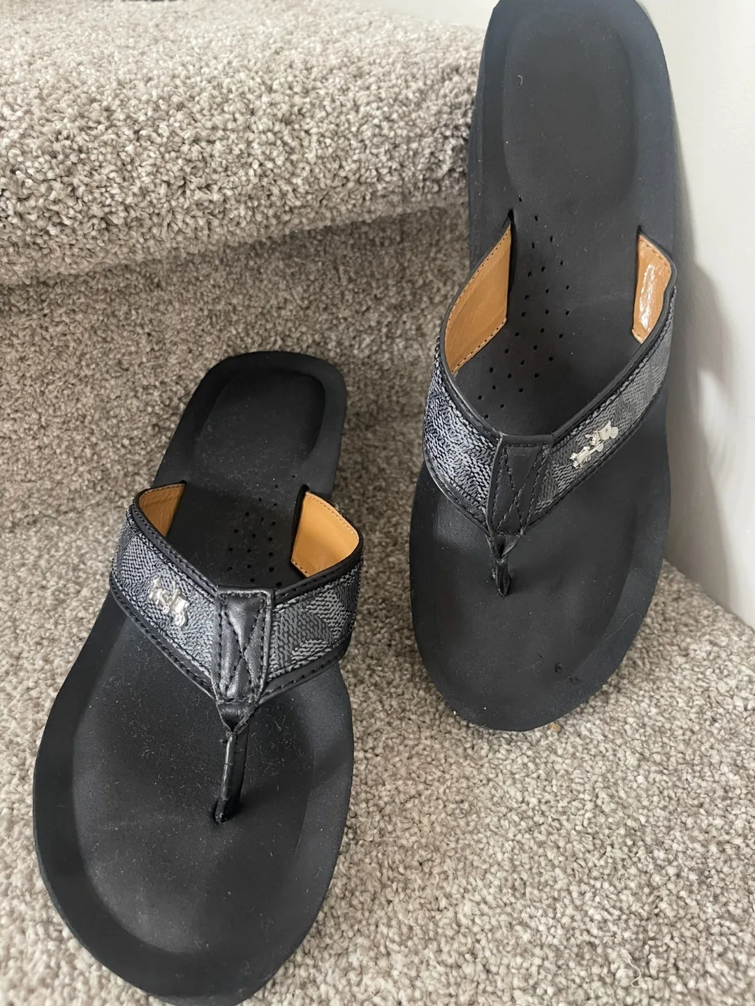 ***REDUCED*** NEW COACH Black SANDALS image indicator(2)