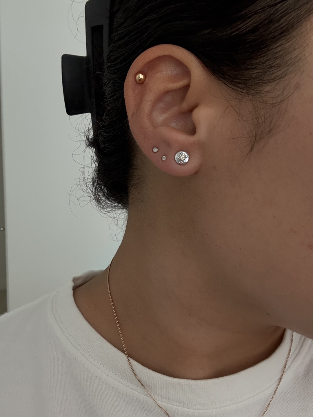 K18 WG Donut Stud Earrings - Real Gold - photo 2
